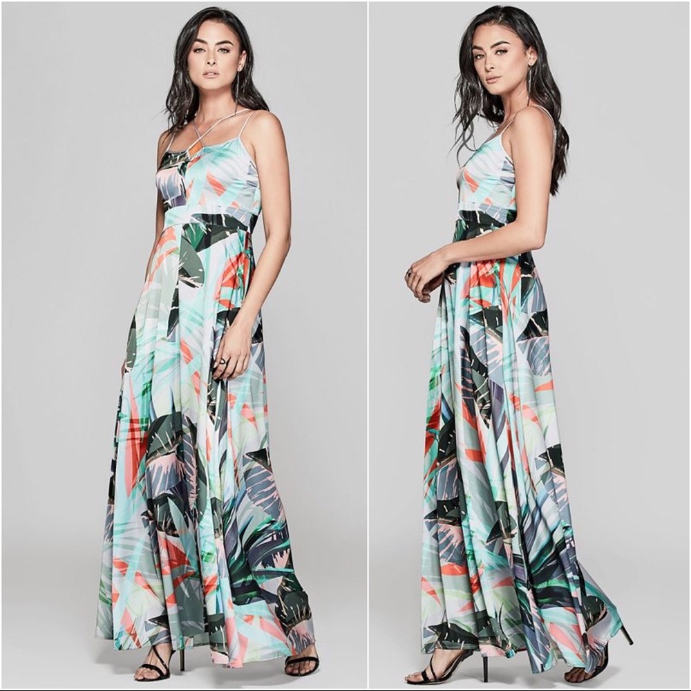 Marciano: HAUTE TROPIC MAXI DRESS Sz: 0 - Picture 2 of 6